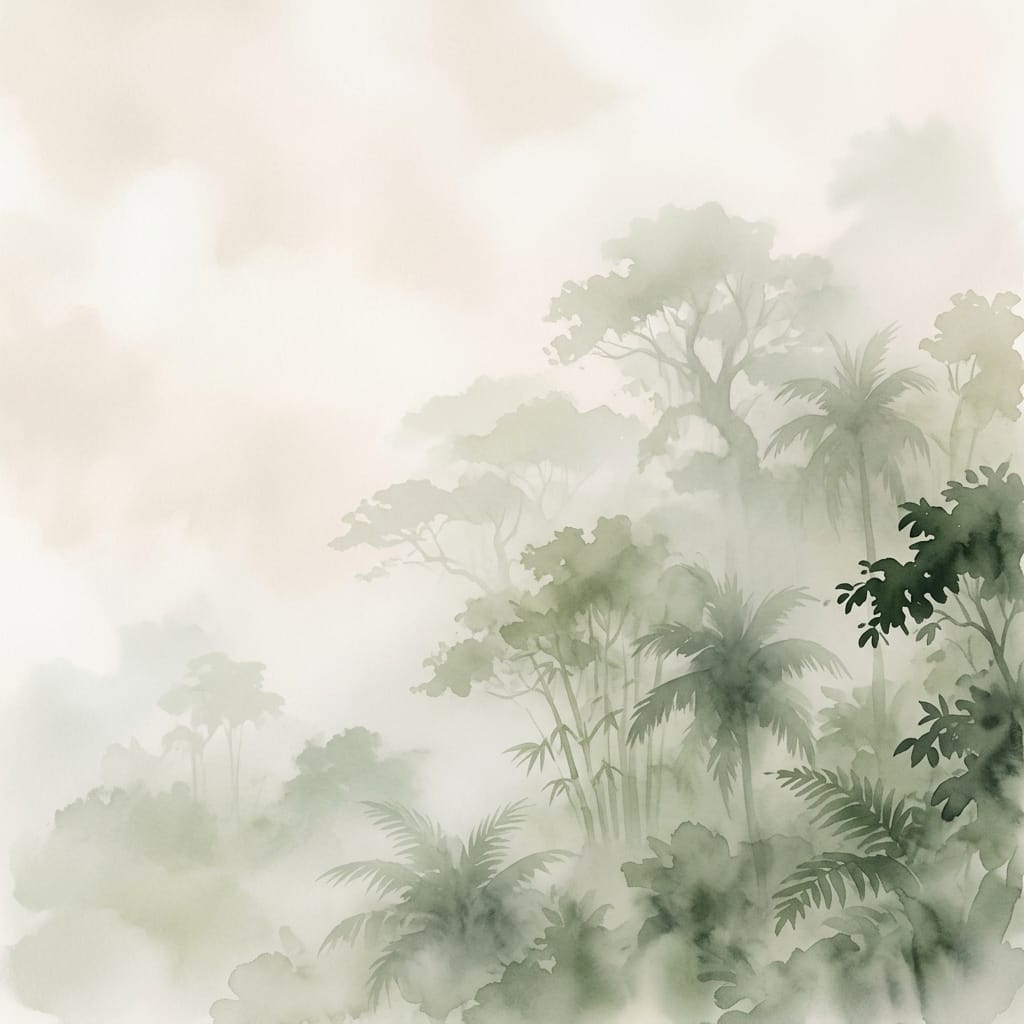 Misty Rainforest Background