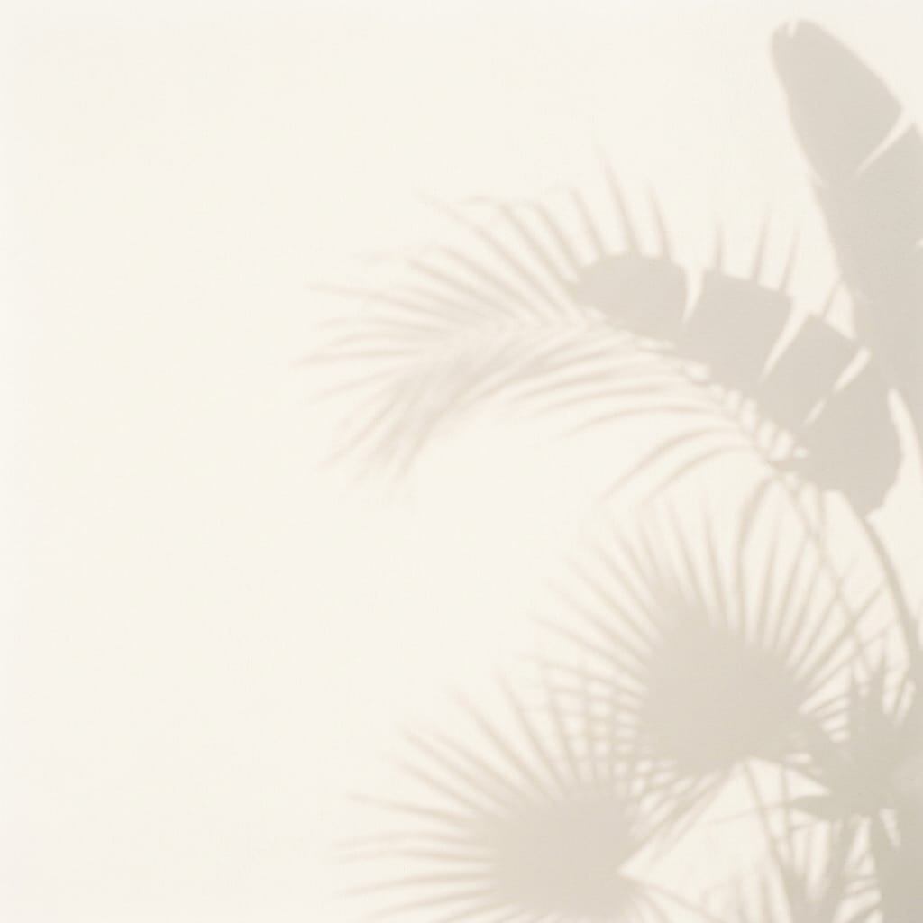 Tropical Leaf Shadows Background